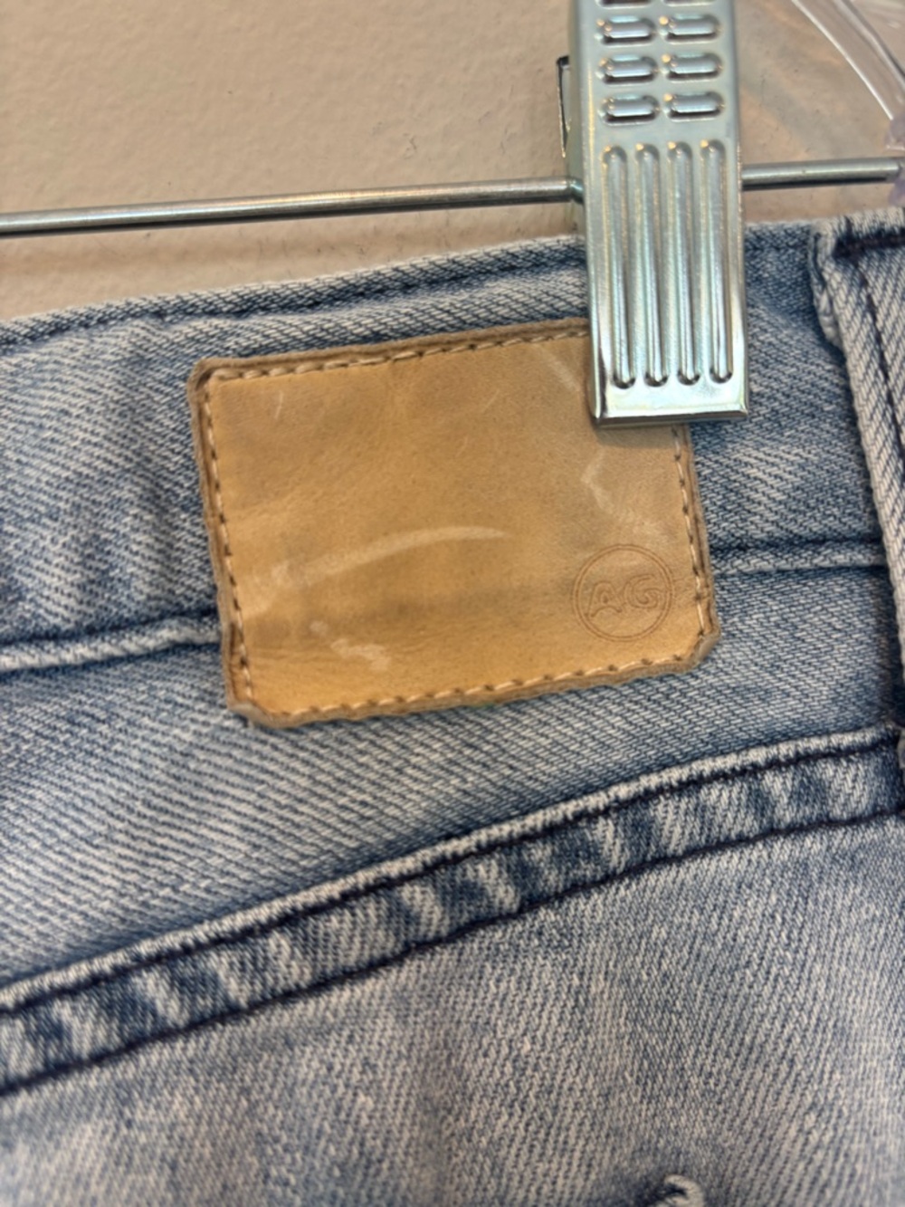 Ag Adriano Goldschmied Light Blue Straight Jeans - Picture 3 of 6